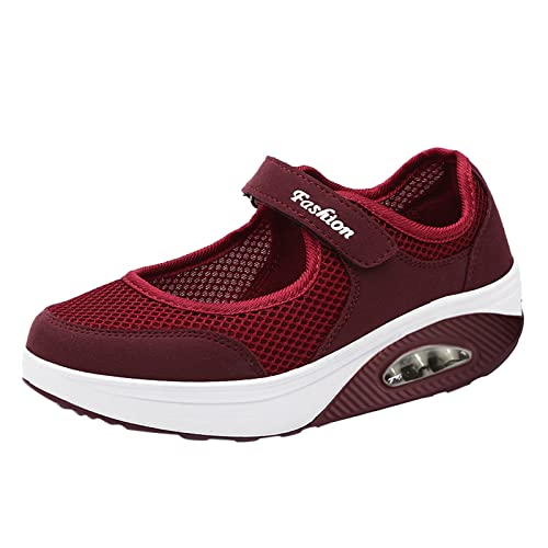 Orthopädische Schuhe Damen Air Cushion Diabetiker Schuhe Mit Luftkissen Laufschuhe Slip-On Sabots Walkingschuhe Wmshoe Plateau Frauen rutschfest Mit Fussbett Turnschuhe Hausschuhe Sneaker Sportschuhe von Luadnysin