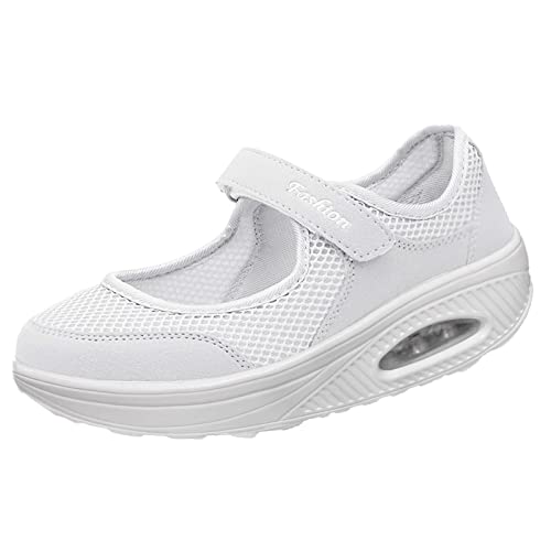 Orthopädische Schuhe Damen Air Cushion Diabetiker Schuhe Mit Luftkissen Laufschuhe Slip-On Sabots Walkingschuhe Wmshoe Plateau Frauen rutschfest Mit Fussbett Turnschuhe Hausschuhe Sneaker Sportschuhe von Luadnysin