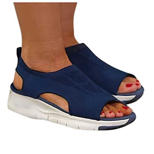 Orthopädische Schuhe Damen Air Cushion Diabetiker Schuhe Slip-On Mit Luftkissen Laufschuhe Clogs Wmshoe Plateau Walkingschuhe Frauen rutschfest Schwarze Gym Turnschuhe Hausschuhe Sneaker Sportschuhe von Luadnysin