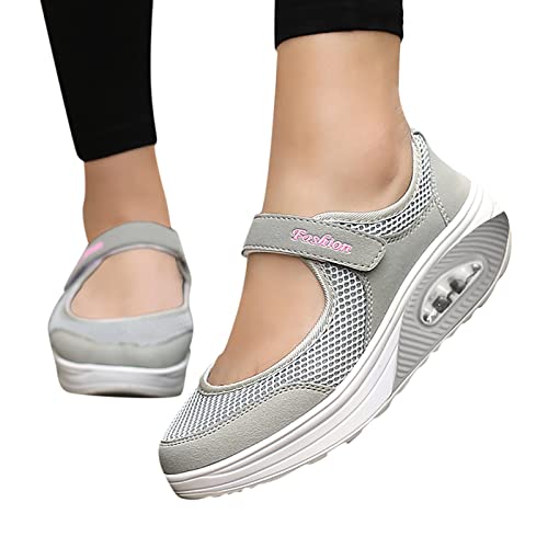 Orthopädische Schuhe Damen Air Cushion Diabetiker Schuhe Slip-On Mit Luftkissen Laufschuhe Clogs Wmshoe Plateau Walkingschuhe Frauen rutschfest Schwarze Gym Turnschuhe Hausschuhe Sneaker Sportschuhe von Luadnysin