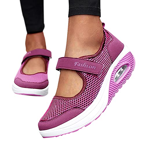 Orthopädische Schuhe Damen Air Cushion Diabetiker Schuhe Slip On Mit Luftkissen Laufschuhe Clogs Wmshoe Plateau Walkingschuhe Frauen rutschfest Schwarze Gym Turnschuhe Hausschuhe Sneaker Sportschuhe von Luadnysin