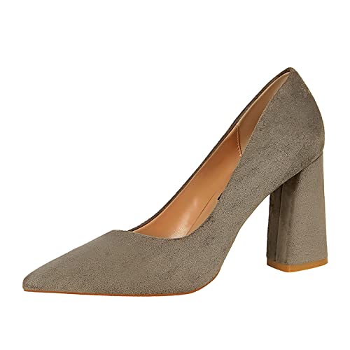 Pumps Damen Absatzschuhe Elegant Bequem Hochzeitsschuhe Arbeit Pumpen Trachtenschuhe Mit Blockabsatz Grau 38 Pumps Damen Absatzschuhe Elegant Bequem Hochzeitsschuhe Arbeit Pumpen Trachtenschuhe Mit Blockabsatz Grau 38 von Luadnysin