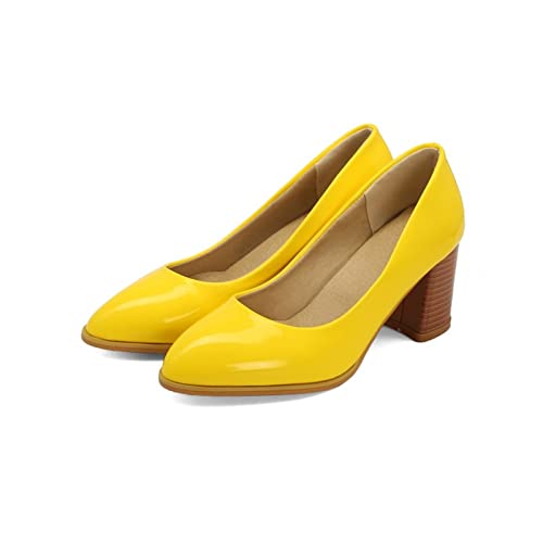 Pumps Damen Bequem Chunky Hochzeitsschuhe Dirndl Kleid Schuhe Trachtenschuhe Mit Absatz Gelb 42 Pumps Damen Bequem Chunky Hochzeitsschuhe Dirndl Kleid Schuhe Trachtenschuhe Mit Absatz Gelb 42 von Luadnysin