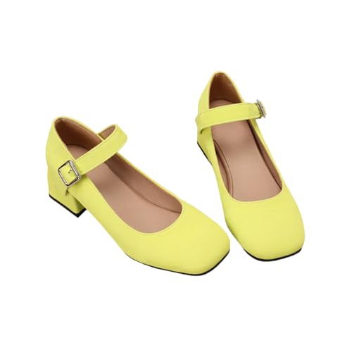 Pumps Damen Bequem Dicker Absatz Halbschuhe Mary Jane Schuhe Elegant Absatzschuhe Brautschuhe Arbeit Pumpen Trachtenschuhe Dirndl Kleid Gelb 41 Pumps Damen Bequem Dicker Absatz Halbschuhe Mary Jane Schuhe Elegant Absatzschuhe Brautschuhe Arbeit Pumpen Trachtenschuhe Dirndl Kleid Gelb 41 von Luadnysin