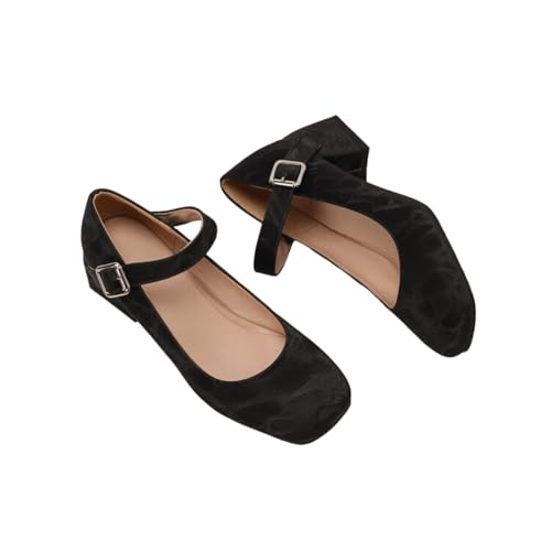 Pumps Damen Bequem Dicker Absatz Halbschuhe Mary Jane Schuhe Elegant Absatzschuhe Brautschuhe Arbeit Pumpen Trachtenschuhe Dirndl Kleid Schwarz 41 von Luadnysin