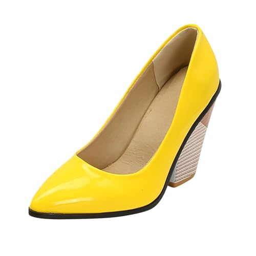 Pumps Damen Brautschuhe Bequem Chunky Absatzschuhe Dirndl Kleid Schuhe Trachtenschuhe Mit Blockabsatz Gelb 41 Pumps Damen Brautschuhe Bequem Chunky Absatzschuhe Dirndl Kleid Schuhe Trachtenschuhe Mit Blockabsatz Gelb 41 von Luadnysin