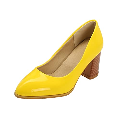 Pumps Damen Brautschuhe Elegant Bequem Absatzschuhe Arbeit Pumpen Trachtenschuhe Mit Absatz Gelb 41 Pumps Damen Brautschuhe Elegant Bequem Absatzschuhe Arbeit Pumpen Trachtenschuhe Mit Absatz Gelb 41 von Luadnysin