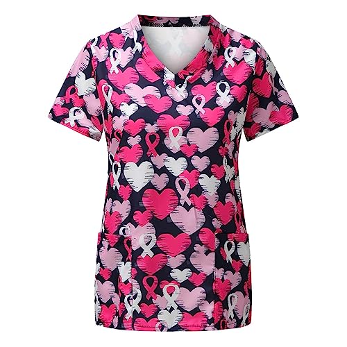 Schlupfkasack Damen Pflege, Kasack Pflege Mit Taschen Uniformen Berufskleidung Kurzarm Tops Übergröße Medizinische Schlupfkasack Arbeitskittel Tunika Shirt Schlupfhemd von Luadnysin