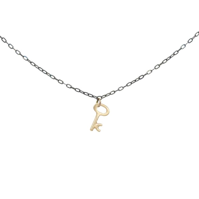 Mini Key Halskette - Gemischt 14K & Sterling von LuanaCoonen