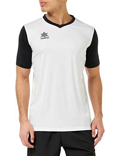 Luanvi Herren Sportliches Modell Creta, Farbe Weiß und Schwarz, hergestellt aus Interlock-Gewebe, Größe XXS T-Shirt, XX-Small Luanvi Herren Sportliches Modell Creta, Farbe Weiß und Schwarz, hergestellt aus Interlock-Gewebe, Größe XXS T-Shirt, XX-Small von Luanvi