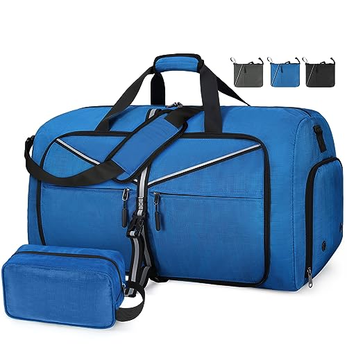 Lubardy Reisetasche Groß 80L Leichte Sporttasche Herren Damen mit Schuhfach Faltbare Reisetaschen Weekender Übernachtung Tasche Duffel Taschen von Lubardy