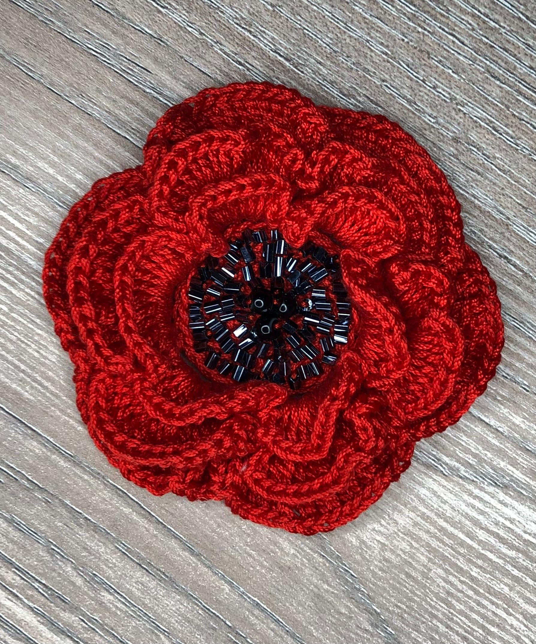 Gehäkelte, Grosse Brosche, Häkelbrosche, Handgefertigt, Baumwolle, Unikat, Kunsthandwerk, Schmuck, Blume von LubasChrocheteria