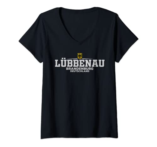 Damen Lubbenau Brandenburg Deutschland / Germany T-Shirt mit V-Ausschnitt von Lubbenau Germany Designs