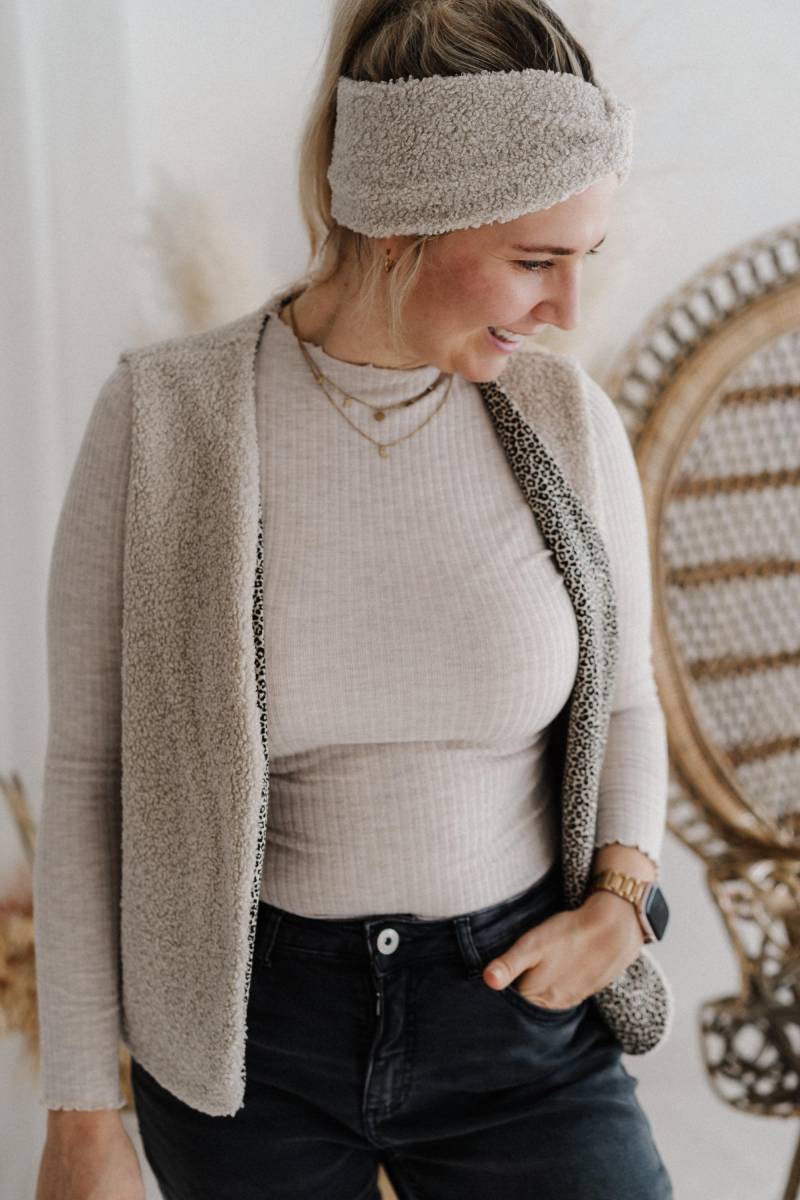 Kuschelige Teddy-Weste Für Kinder Und Damen | Leo-Look, Wendeweste Größen Xs - Xl Handmade von LubuschkoHandmade