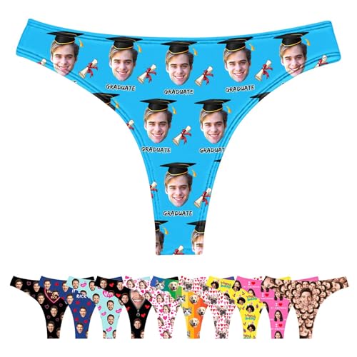 LucBuy Benutzerdefinierte Tangas mit Gesichtsfotos, Lustiger Personalisierte Unterwäsche Individuelle Tangas, Neuartige Bikini Slips als Geschenk zum Valentinstag und Geburtstag (A42) von LucBuy