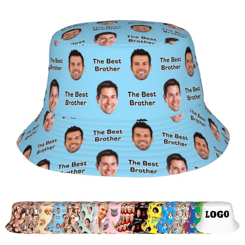 LucBuy Personalisierter Bucket Lustige Cap mit individuellem Foto, Stilvoll Fischerhut als Kopfschmuck Einzigartiges Geschenk für Geburtstage, Feiertage und Besondere Anlässe (C5) von LucBuy