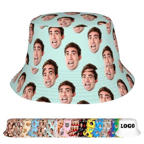 LucBuy Personalisierter Bucket Lustige Cap mit individuellem Foto, Stilvoll Fischerhut als Kopfschmuck Einzigartiges Geschenk für Geburtstage, Feiertage und Besondere Anlässe (C7) von LucBuy