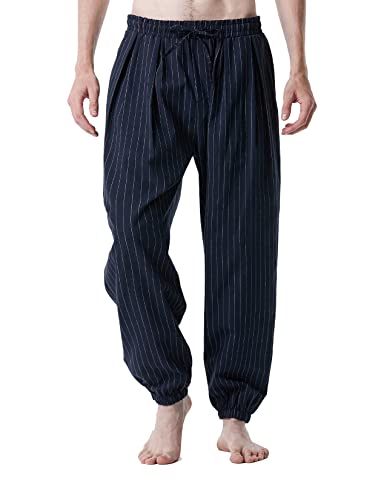 LucMatton Herren-Jogginghose mit weitem Bein, Baumwolle, marineblau, 27-32 von LucMatton