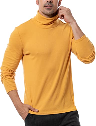 LucMatton Herren Langarm Rollkragenpullover Strickpullover Gelb X-Large LucMatton Herren Langarm Rollkragenpullover Strickpullover Gelb X-Large von LucMatton