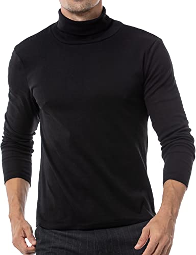 LucMatton Herren Langarm Slim Fit Rollkragenpullover gestrickt Pullover Schwarz X-Large von LucMatton