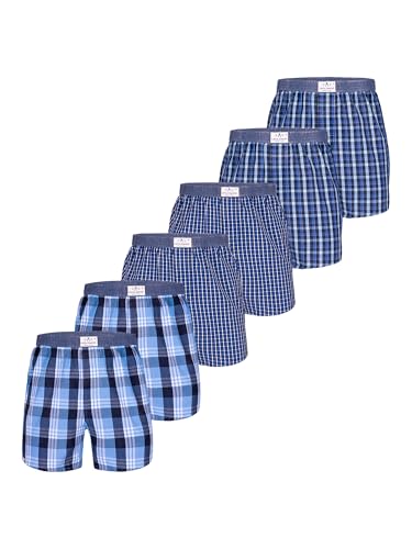 Luca David Olden Glory Boxershorts Webboxer American Boxer Karo 3er 6er 9er Pack von Luca David