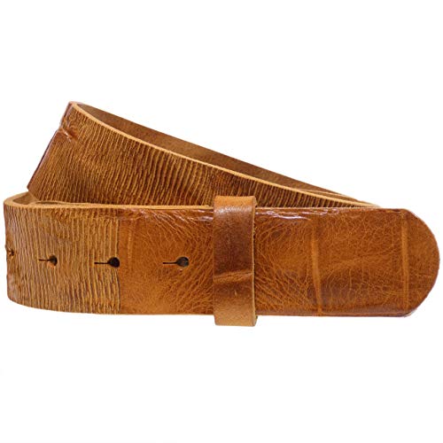 Luca Kayz Damen-Ledergürtel Wechselgürtel ohne Wechselschnalle COCCO BLADE corn 4cm Braun (Bundweite 80cm) von Luca Kayz