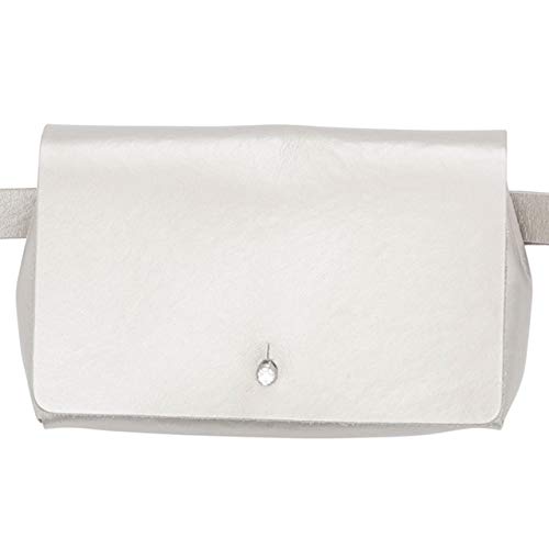 Luca Kayz Gürteltasche Schultertasche Ella CALVADOS silver Strass-Verschluss 19cm Silber von Luca Kayz