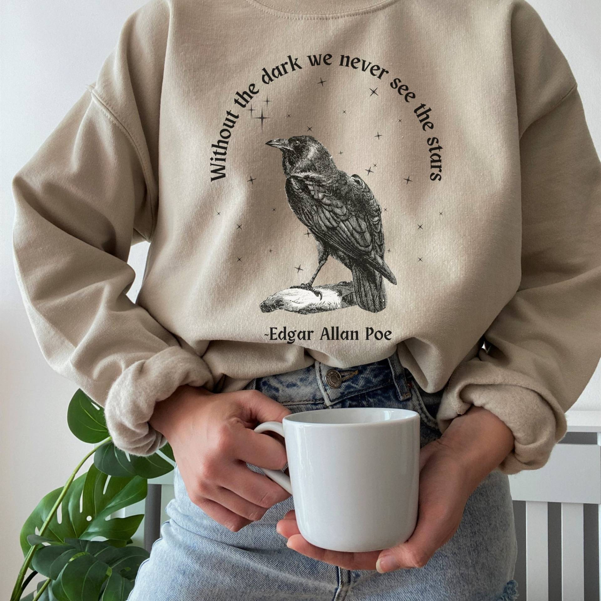 Edgar Allan Poe Raben-Pullover Lesen Sweatshirt Wachstum Mindset Bücher Bücherwurm Bibliothekar Raben-Shirt von LucaBooCo