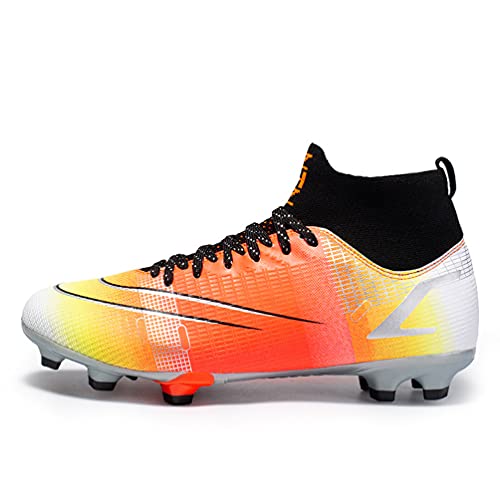 LucaSng Fußballschuhe Herren High Top Spike Cleats Athletics Spikes Fußballschuhe Kinder Trainingsschuhe Professionelle Turnschuhe Outdoor Sport Fußball Stiefel Wettkampf (Hoch Stil 8, EU35) von LucaSng