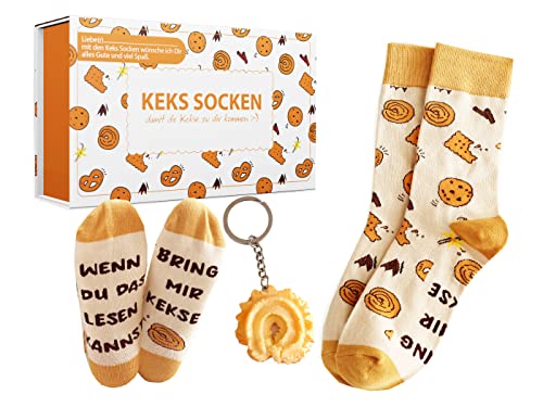 Geschenk für Frauen zum Geburtstag, Socken mit Spruch, Wenn du das lesen kannst Bring mir Keks, 20. 30. 40. 50. Geburtstagsgeschenk für Mama Tochte Schwester 37-43 von Lucadeau