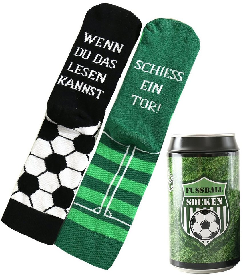 Lucadeau Freizeitsocken Lustige Fussball Socken, Geschenk für Männer, wenn du das lesen kannst (1 Paar) rutschfest, Gr. 39-46, Geschenk zum Vatertag, Geburtstagsgeschenk von Lucadeau