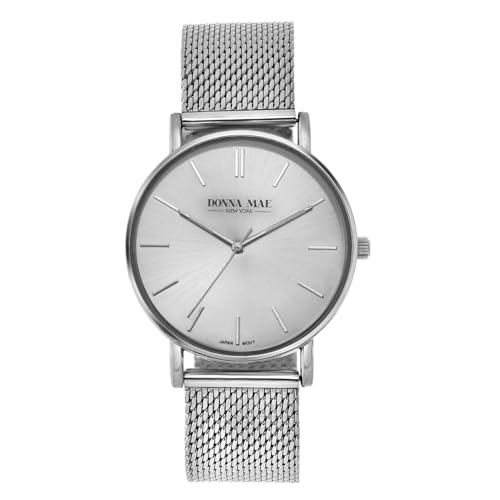 Lucardi - Armbanduhr Mesh DM15280-632 - Damen Uhr - Spritzfest - Analog - Mit Mesh Band - Silber von Lucardi