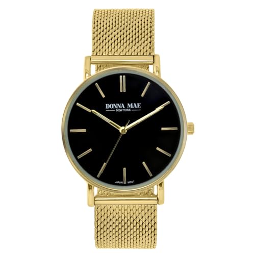 Lucardi - Armbanduhr Mesh DM15288-236 - Damen Uhr - Spritzfest - Analog - Mit Mesh Band - Gold von Lucardi