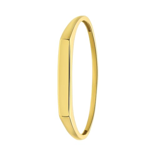 Lucardi Damen 14 Karaat Geelgouden Ring met Bar – Ring – 14 Karaat Goud – Geelgoud – 20/63 mm, 20, 14 Karaat Goud, Geen von Lucardi