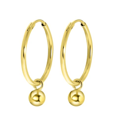 Lucardi - Damen Ohrringe mit Plattierung - Schmuck - Geschenk Gold von Lucardi