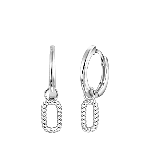 Lucardi - Damen Ohrringe mit Plattierung - Schmuck - Geschenk Silber von Lucardi