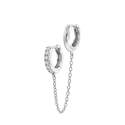 Lucardi - Damen Ohrringe mit Plattierung - Schmuck - Geschenk Silber von Lucardi