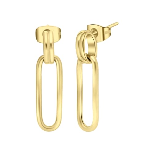 Lucardi - Damen Ohrringe mit Plattierung - Schmuck - Goldfarben von Lucardi