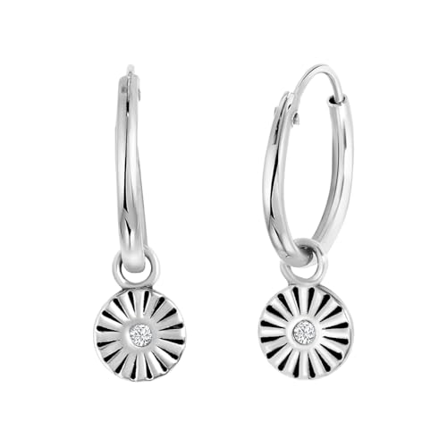 Lucardi - Damen Ohrringe mit Plattierung - Schmuck - Muttertagsgeschenk Silber von Lucardi