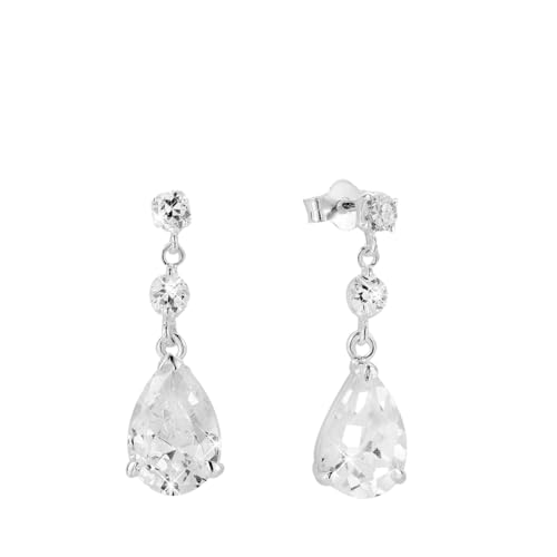 Lucardi - Damen Ohrringe mit Plattierung - Schmuck - Geschenke für Frauen - Silber von Lucardi