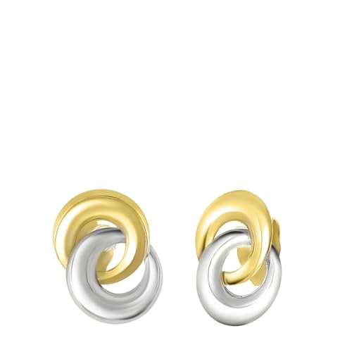 Lucardi - Damen Ohrstecker mit Plattierung - Schmuck - Muttertagsgeschenk Silber-Gold von Lucardi