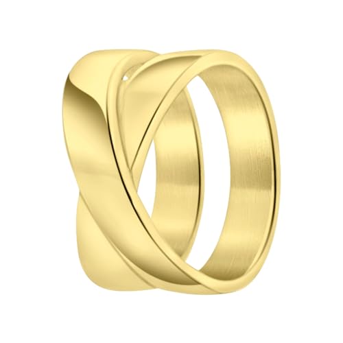 Lucardi - Damen Plattierter Ring - Schmuck - Geschenk Gold von Lucardi