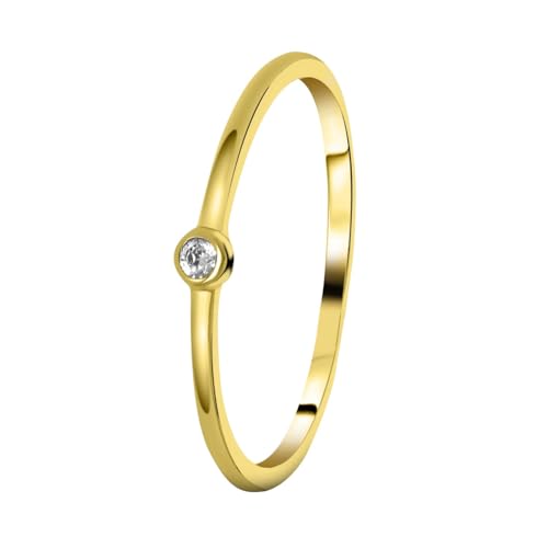 Lucardi - Damen Plattierter Ring - Schmuck - Geschenk Gold von Lucardi