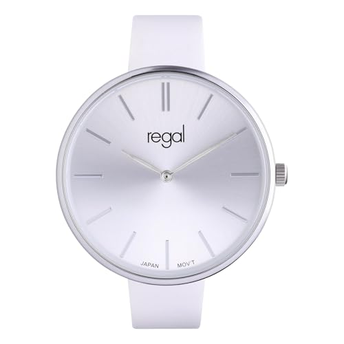 Lucardi - Damen Regal Damen-Armbanduhr mit weißem Armband - Uhr - PU-Leder - Weißfarbig - 37.80 mm von Lucardi