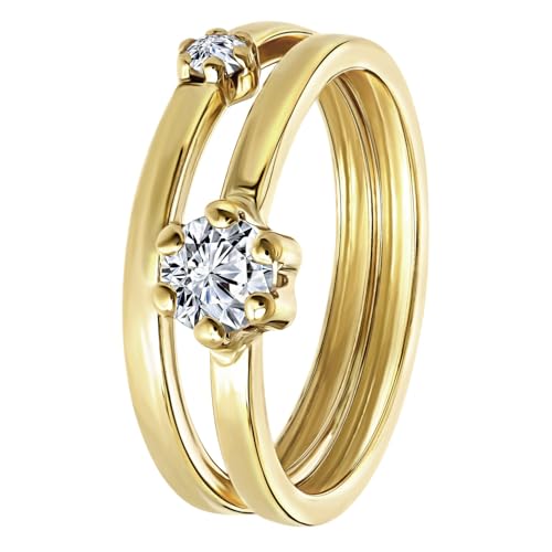 Lucardi - Damen Ring - Schmuck - Geschenke für Frauen - Gold von Lucardi