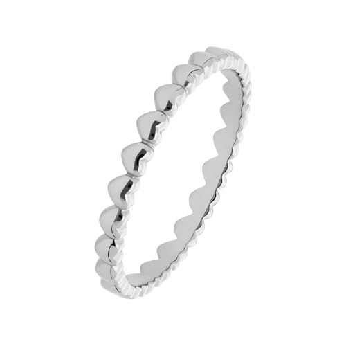 Lucardi - Damen - Ring mit Plattierung - 925 Silber - Keine Stein - Silberfarbig- 15.5/49 mm - Nickelfrei von Lucardi