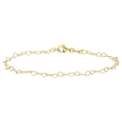 Lucardi - Damen Armband mit Plattierung - Schmuck - Geschenk Gold von Lucardi