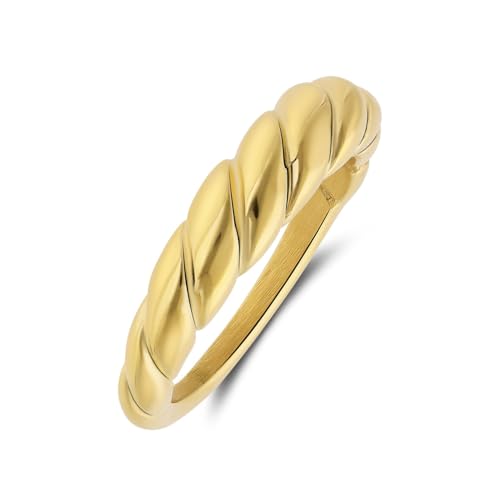 Lucardi - Frauen - Ringe - Stahl - Gelbgold - 15/47 mm, 15, Stahl, Ohne Stein von Lucardi