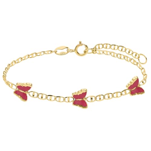 Lucardi - Kinder - Armband - 585 Gold - Gelbgold - 15 cm - Nickelfrei von Lucardi