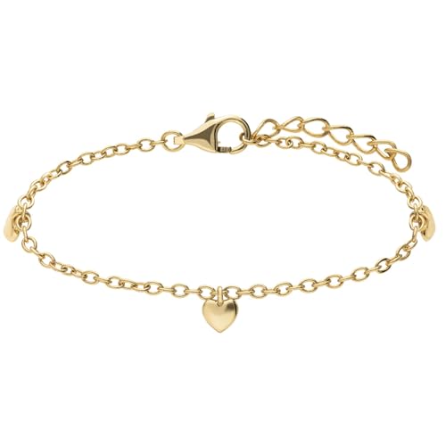 Lucardi - Kinder - Armband - 925 Silber - Gelbgold legiert - 20 cm - Nickelfrei von Lucardi